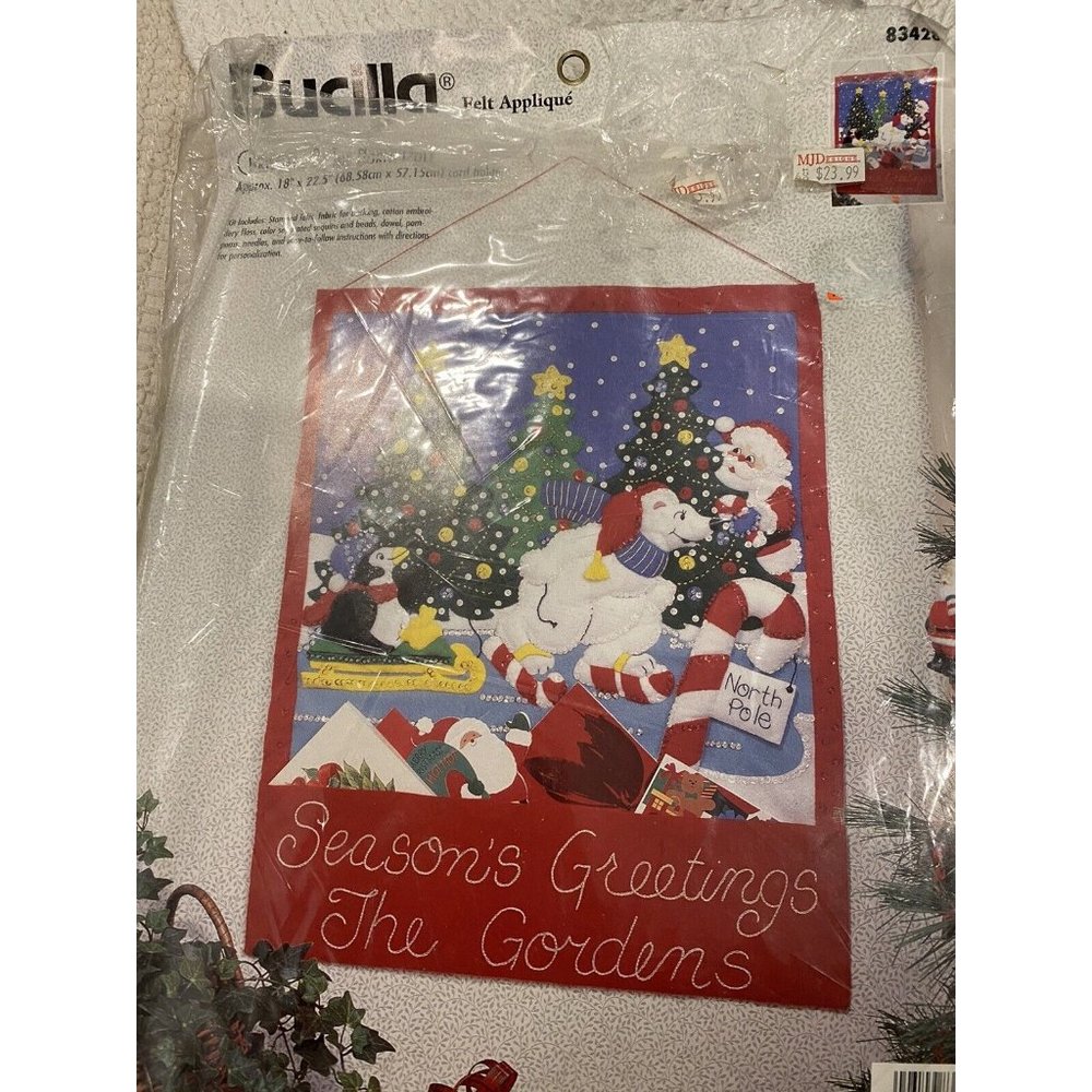 Brucilla Felt Applique Christmas at the North Pole Hanging